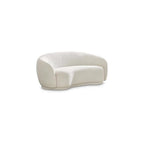 Meridian Furniture 693Cream-L Hyde Collection Modern | Contemporary Boucle Fabric Upholstered Loveseat, Cream, 64" W x 38" D x 27.5" H