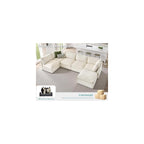 Jocisland Oversized Cloud Couch Sectional, U-Shaped Modular Couch, Beige