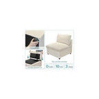 Jocisland Oversized Cloud Couch Sectional, U-Shaped Modular Couch, Beige