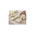 Jocisland Oversized Cloud Couch Sectional, U-Shaped Modular Couch, Beige