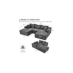 Mangodan 110" Oversized Sectional Boneless Couch, U Shaped Sectional Couches for Living Room, Modular Sectional Sofa Bed with Deep Seat, Comfy Cloud Couch Sofa, No Assembly Required (Gray, 5 Seater)